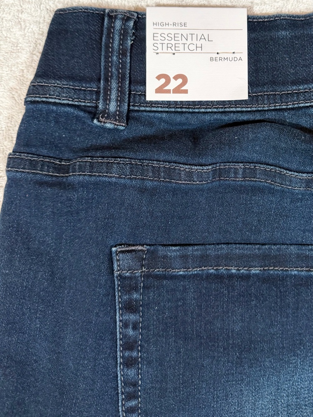 NWT Lane Bryant High-Rise Essential Stretch Bermuda Shorts Denim Tighter Tummy - Picture 6 of 8
